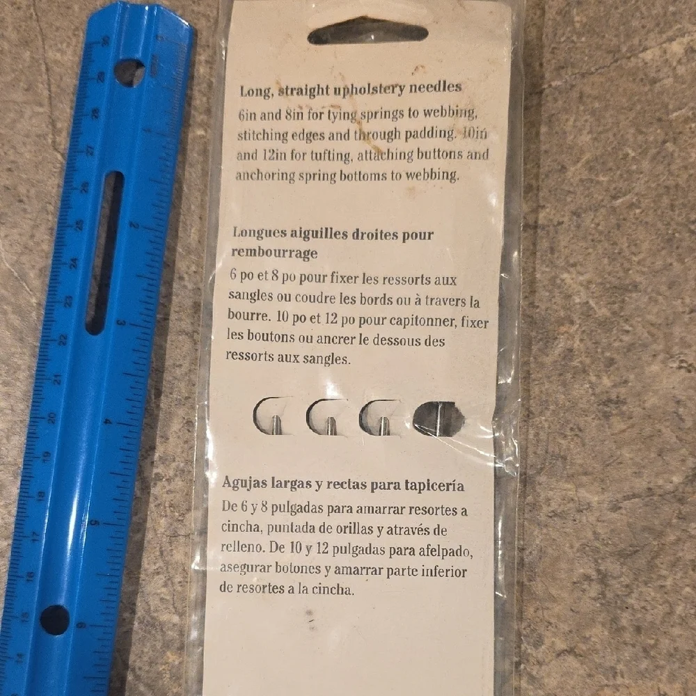 (J21) Upholstery Needles Set - Silver